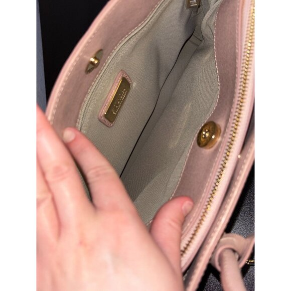 Furla Blush Pink Leather Handbag With Adjustable Crossbody Strap - Picture 8 of 11